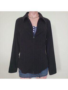 Vintage FMX Comfort Stretch Suede Slim Fit Zip Up Jacket (L)